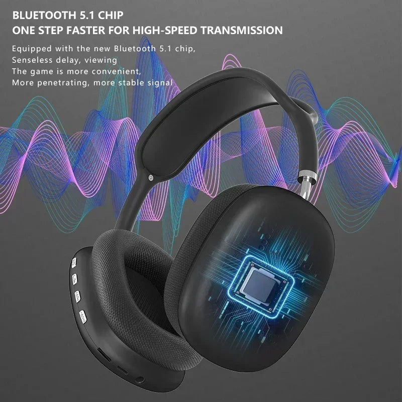 P9 Wireless Bluetooth Headset – Noise Cancelling Sports & Gaming Earbuds with Mic, Wireless In-Ear Headphones