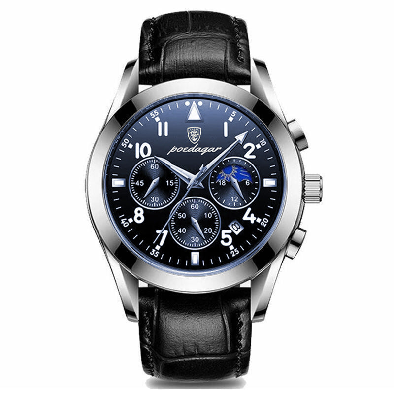 Black Tech Men’s Watch – Korean Fashion, Male Student Style, Trendy Smartwatch