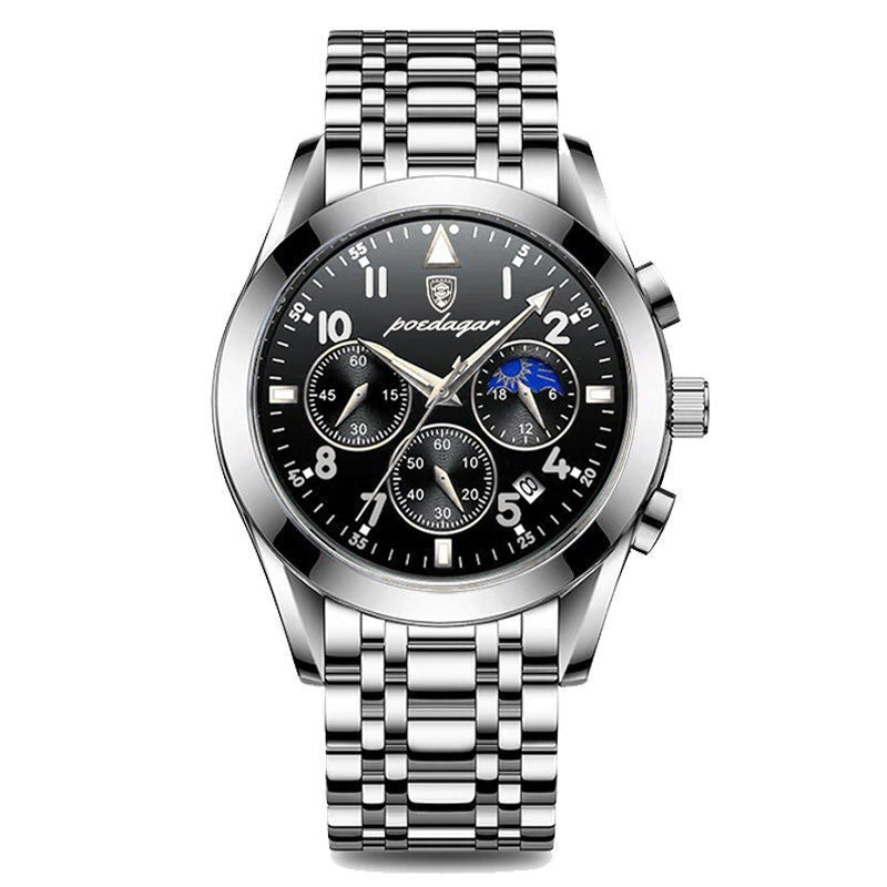 Black Tech Men’s Watch – Korean Fashion, Male Student Style, Trendy Smartwatch