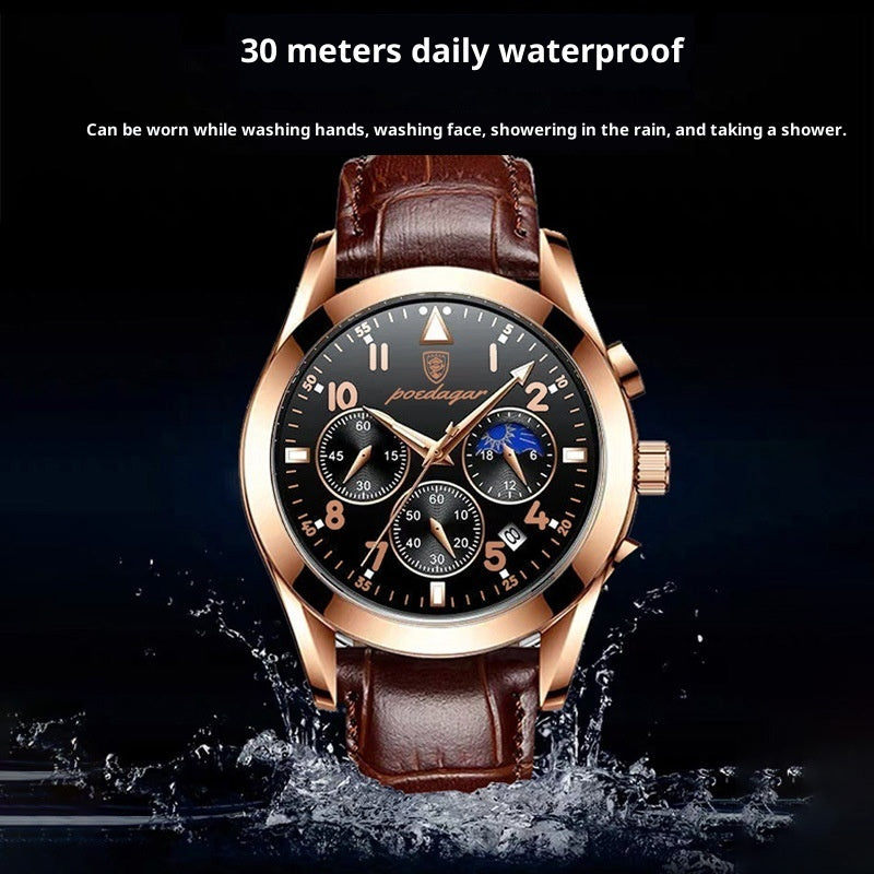 Black Tech Men’s Watch – Korean Fashion, Male Student Style, Trendy Smartwatch