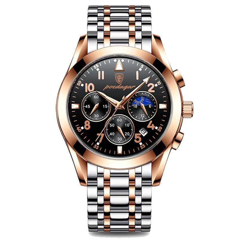 Black Tech Men’s Watch – Korean Fashion, Male Student Style, Trendy Smartwatch