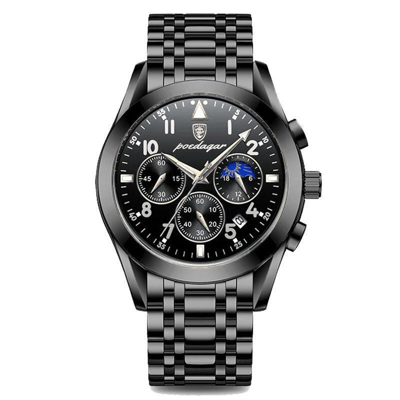 Black Tech Men’s Watch – Korean Fashion, Male Student Style, Trendy Smartwatch