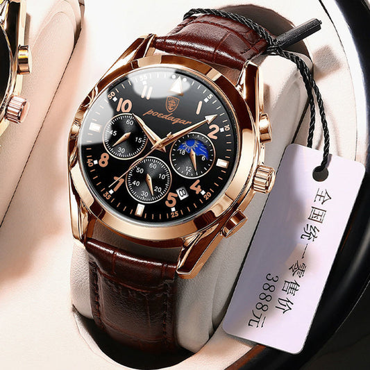 Black Tech Men’s Watch – Korean Fashion, Male Student Style, Trendy Smartwatch