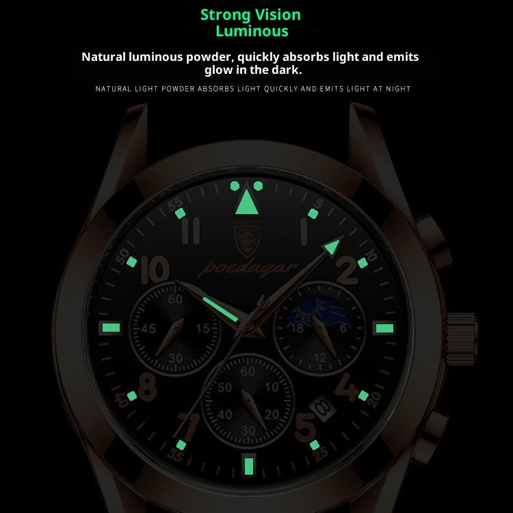 Black Tech Men’s Watch – Korean Fashion, Male Student Style, Trendy Smartwatch