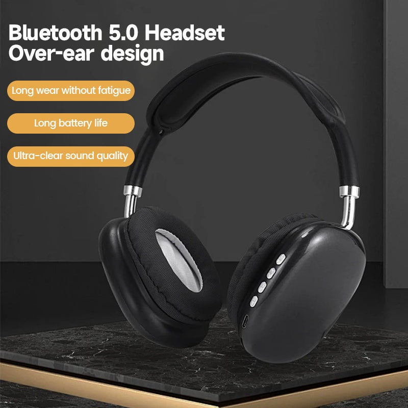 P9 Wireless Bluetooth Headset – Noise Cancelling Sports & Gaming Earbuds with Mic, Wireless In-Ear Headphones