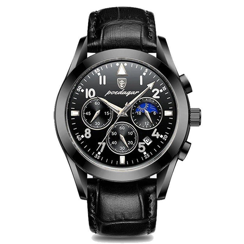 Black Tech Men’s Watch – Korean Fashion, Male Student Style, Trendy Smartwatch